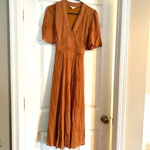 Sun & Shadow Midi Dress